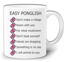 PONGLISH BEST TEKSTY ŚMIESZNY KUBEK W PUDEŁKU GW176