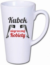 LATTE KUBEK NIEGRZECZNEJ KOBIETY DUŻY NADRUK LD6