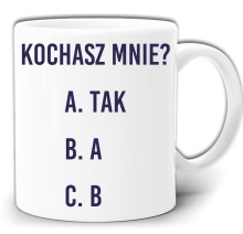 CZY KOCHASZ MNIE ? ABC WYBÓR KUBEK PREZENT NA WALENTYNKI  ZAPAKOWANY W PUDEŁKO GW207