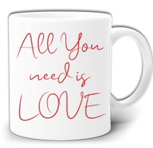 ALL YOU NEED IS LOVE KUBEK Z NADRUKIEM  W PUDEŁKO GW208