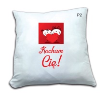 PODUSZKA Z NADRUKIEM KOCHAM CIĘ WZÓR P2