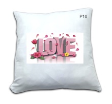 PODUSZKA Z NADRUKIEM LOVE W KWIATACH WZÓR P10
