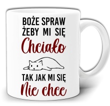 ŻEBY MI SIĘ CHCIAŁO ŚMIESZNY KUBEK + PUDEŁKO GW339