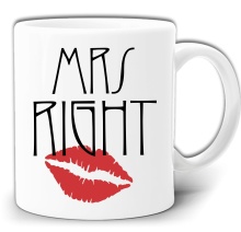 KUBEK Z NADRUKIEM MRS RIGHT KUBEK + PUDEŁKO GW398