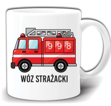 WÓZ STRAŻACKI STRAŻ KUBEK DLA DZIECI + PUDEŁKO GW476