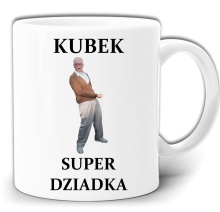 KUBEK SUPER DZIADKA DZIADEK PREZENT KUBEK + PUDEŁKO GW574
