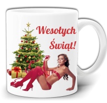 SEXY WOMAN WESOŁYCH ŚWIĄT ŚWIĘTA  PREZENT KUBEK + PUDEŁKO GW603