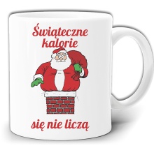 ŚWIĄTECZNE KALORIE NIE LICZĄ SIĘ MIKOŁAJ ŚMIESZNY KUBEK + PUDEŁKO GW608