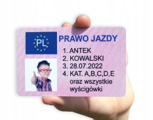 LICENCJA LEGITYMACJA LEGITKI ŚMIESZNY PREZENT HIT