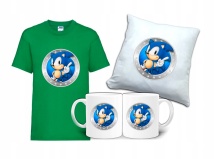 Zestaw Fana Gift SONIC T-shirt Poduszka Kubek SC4