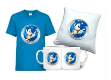 Zestaw Fana Gift SONIC T-shirt Poduszka Kubek SC4