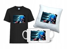 Zestaw Fana Gift SONIC T-shirt Poduszka Kubek SC3