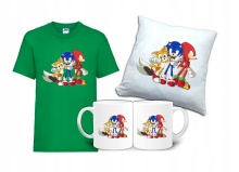 Zestaw Fana Gift SONIC T-shirt Poduszka Kubek SC2