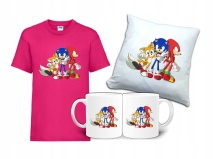 Zestaw Fana Gift SONIC T-shirt Poduszka Kubek SC2