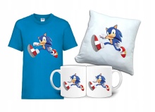 Zestaw Fana Gift SONIC T-shirt Poduszka Kubek SC1