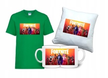 Zestaw Gift FORTNITE Koszulka Poduszka Kubek FT6
