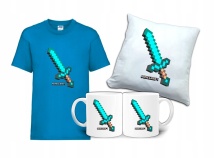 Zestaw Gift MINECRAFT Koszulka Poduszka Kubek MC6