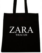 ZARA WRACAM TORBA Z NAPISEM NADRUK WZÓR T83