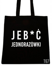 JEB*Ć JEDNORAZÓWKI TORBA Z NAPISEM NADRUK WZÓR T67