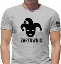 KOSZULKA NADRUK ŚMIESZNE ŻARTOWNIŚ PLAY M