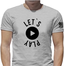 KOSZULKA NADRUK ŚMIESZNE PREZENT LETS PLAY XL