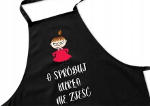 Fartuch kuchenny bawełna czarny z Twoim nadrukiem
