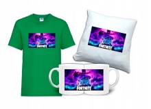 Zestaw Gift FORTNITE Koszulka Poduszka Kubek FT4