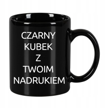 KUBEK CAŁY CZARNY Z TWOIM NADRUKIEM 330ML