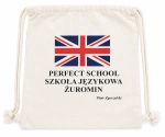 Torba, plecakoworek EKO z nadrukiem bawełniany ECRU