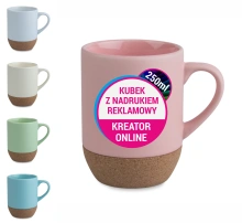 Kubek z nadrukiem KOREK MAT 250ml (środek błysk)