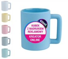 Kubek z nadrukiem KLOCEK MAT 400ml (środek błysk)