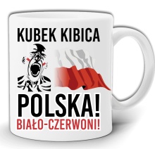 KUBEK KIBICA POLSKA BIAŁO CZERWONI W PUDEŁKU GW101