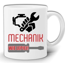 KUBEK MECHANIKA MECHANIK WIE LEPIEJ KUBEK W PUDEŁKU GW136